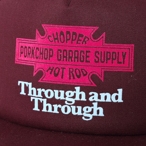 【PORKCHOP GARAGE SUPPLY|ポークチョップ ガレージ サプライ】THROUGH AND THROUGH CAP(BLACK,CHACOAL,MAROON)