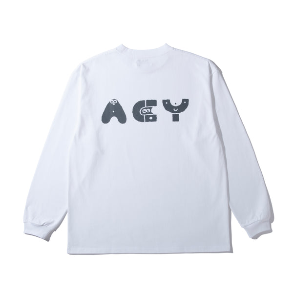 【ACY|エーシー】AK L/S TEE/エーケーLS Tシャツ(WHITE)