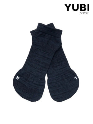 【YUBI SOCKS|ユビ ソックス】NATURAL SHAPE MINI CREW AXIO WOOL/ナチュラルシャープミニクルーアクシオウール(BLACK)