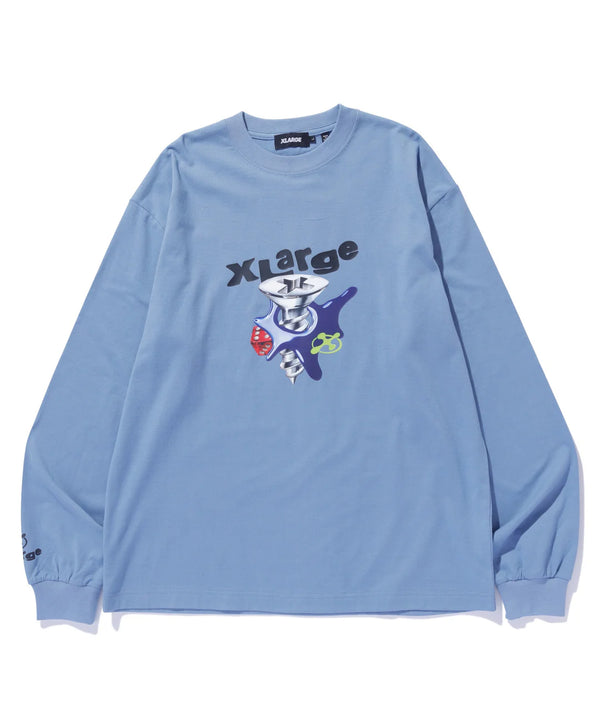 【X-LARGE|エクストララージ】RESEARCH L/S TEE/リサーチロングスリーブティー(LT BLUE)