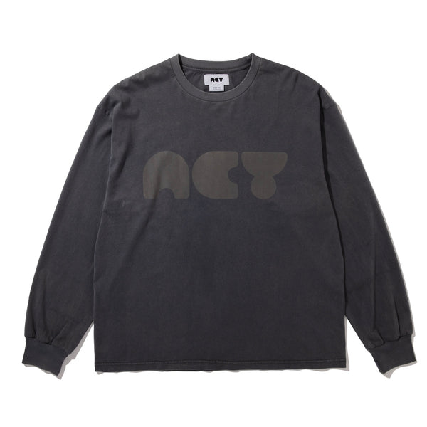 【ACY|エーシー】GDYE LOGO L/S TEE|ガーメントダイLS Tシャツ(S.GRAY , S.NAVY)