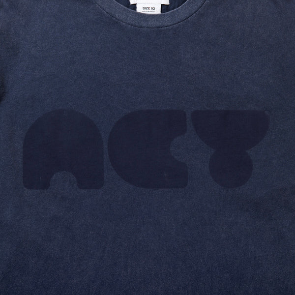 【ACY|エーシー】GDYE LOGO L/S TEE|ガーメントダイLS Tシャツ(S.GRAY , S.NAVY)