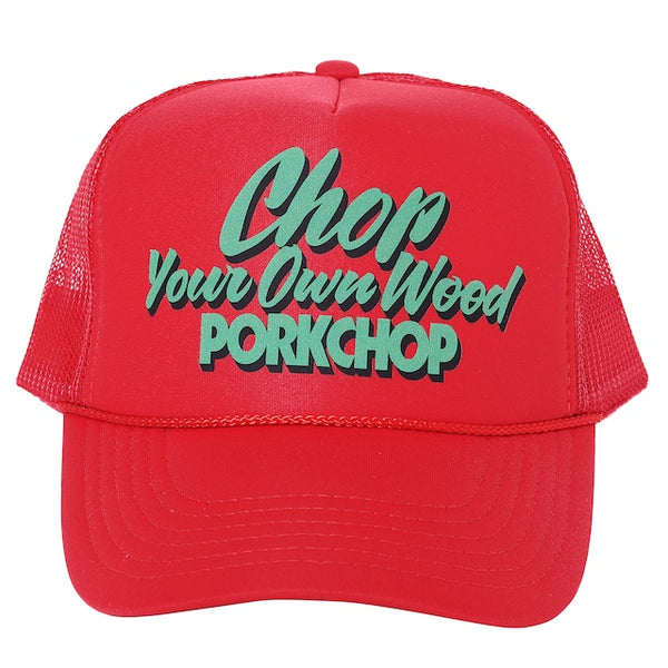 【PORKCHOP GARAGE SUPPLY|ポークチョップ ガレージ サプライ】CHOP YOUR OWN WOOD CAP(RED)