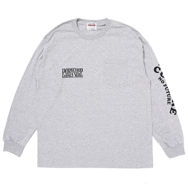 【PORKCHOP GARAGE SUPPLY|ポークチョップ ガレージ サプライ】WAVE LOGO L/S TEE/ウェーブロゴL/S TEE(GRAY,NAVY,BLACK)