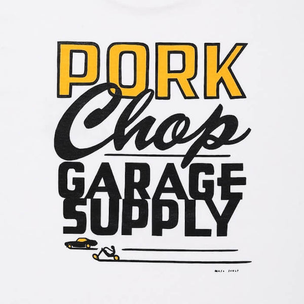 【PORKCHOP GARAGE SUPPLY|ポークチョップ ガレージ サプライ】MASA SCULP TEE B/マサスカルプ TEE B(WHITE)