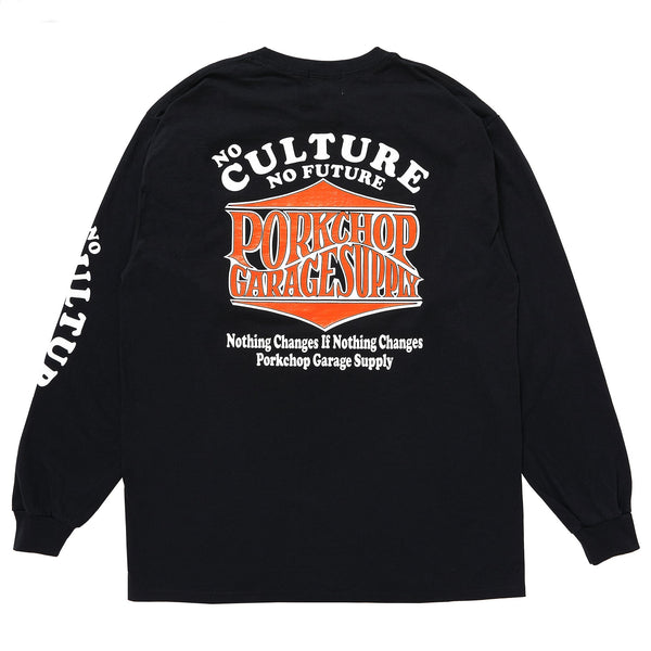 【PORKCHOP GARAGE SUPPLY|ポークチョップ ガレージ サプライ】WAVE LOGO L/S TEE/ウェーブロゴL/S TEE(GRAY,NAVY,BLACK)