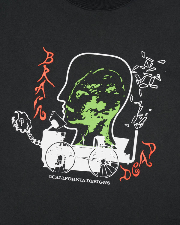 【BRAIN DEAD|ブレインデッド】ALIEN TRACTOR T-SHIRT/エイリアントラクターTシャツ(WASHED BLACK)