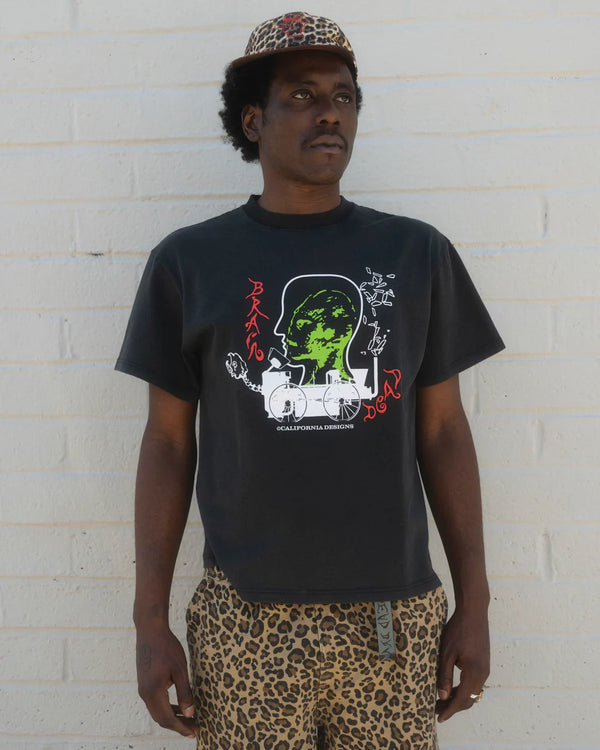 【BRAIN DEAD|ブレインデッド】ALIEN TRACTOR T-SHIRT/エイリアントラクターTシャツ(WASHED BLACK)