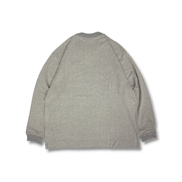 【CREPUSCULE|クレプスキュール】BORDER L/S CUTSEW/ボーダーLSカットソー(L.GRAY,CHARCOAL)