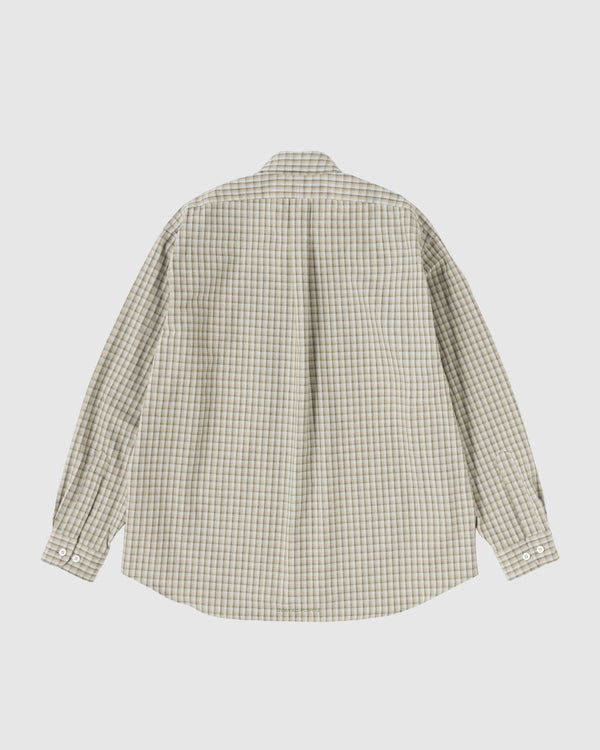 【SEDAN ALL-PURPOSE|セダンオールパーパス】TWILL PLAID BIG BD SHIRT/ツイルプッラドビッグボタンダウンシャツ(BEIGE x GREY , BROWN x OLIVE)