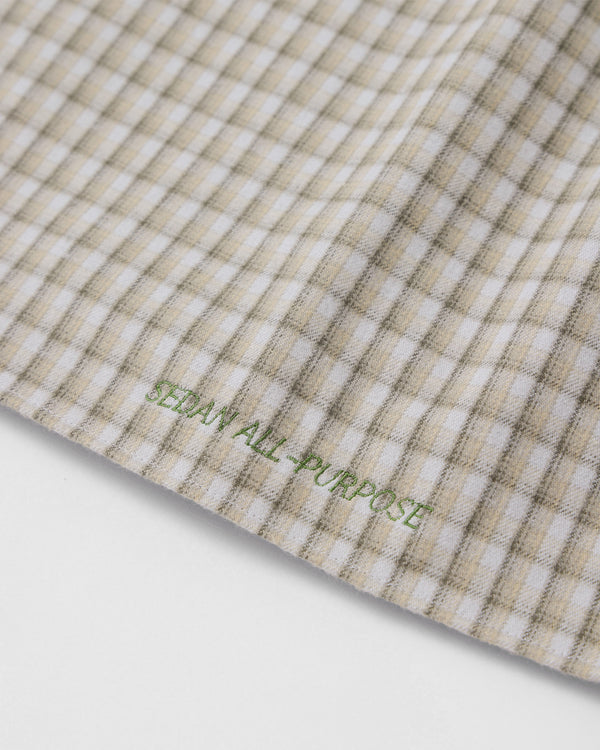 【SEDAN ALL-PURPOSE|セダンオールパーパス】TWILL PLAID BIG BD SHIRT/ツイルプッラドビッグボタンダウンシャツ(BEIGE x GREY , BROWN x OLIVE)