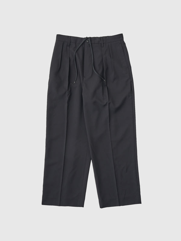 【SEDAN ALL-PURPOSE|セダンオールパーパス】VENTILATION WIDE SLACKS/ベチレーションワイドスラックス(BLACK)