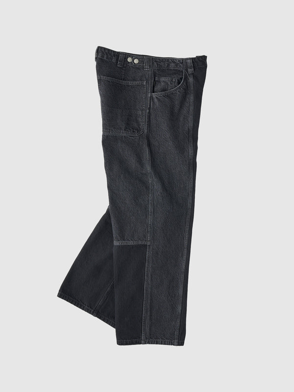 TWO-TONE WIDE JEANS/ツートーンワイドジーンズ(BLACK)