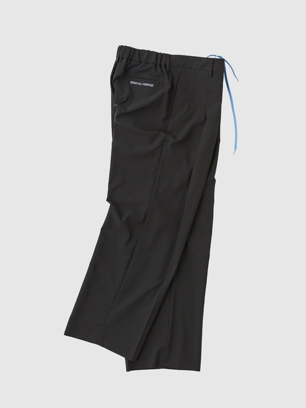 VENTILATION WIDE SLACKS/ベンチレーション ワイド スラックス(BLACK)