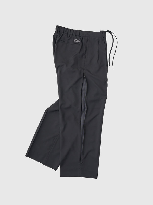 【SEDAN ALL-PURPOSE|セダンオールパーパス】VENTILATION WIDE SLACKS/ベチレーションワイドスラックス(BLACK)