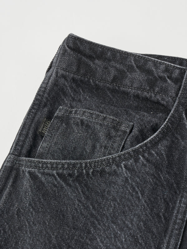 TWO-TONE WIDE JEANS/ツートーンワイドジーンズ(BLACK)