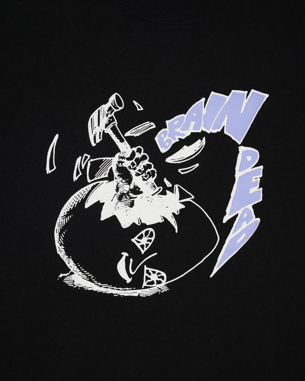 【BRAIN DEAD】CRACK AN EGG T-SHIRT/クラックアンエッグティーシャツ(BLACK)