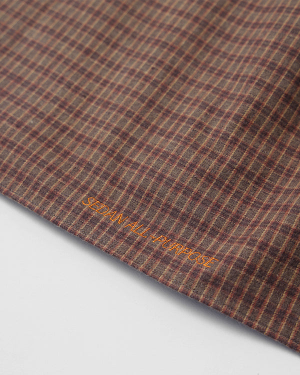 【SEDAN ALL-PURPOSE|セダンオールパーパス】TWILL PLAID BIG BD SHIRT/ツイルプッラドビッグボタンダウンシャツ(BEIGE x GREY , BROWN x OLIVE)