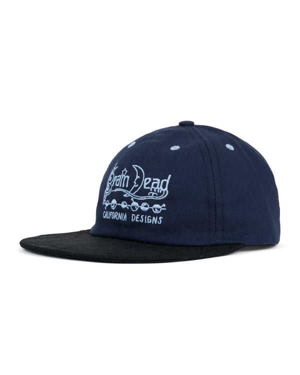 【BRAIN DEAD | ブレインデッド】CALIFORNIA DESIGNS LONG BRIM HAT/カリフォルニアデザインロングブリムハット(NAVY)