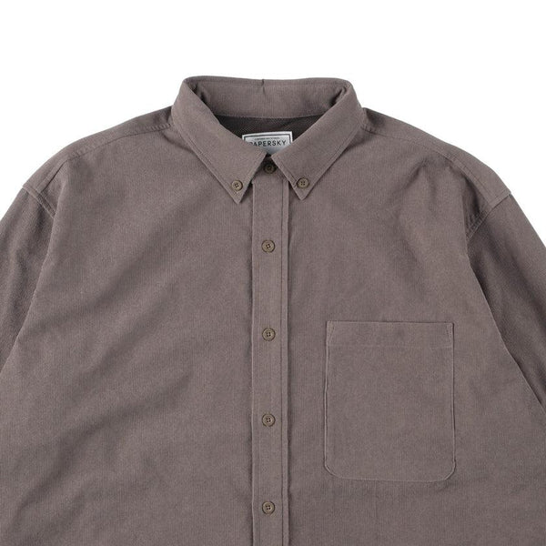 【PAPERSKY WEAR|ペーパースカイウェア】HIKE&BIKE CAVE CORDUROY BIG SHIRT/ハイク&バイク CAVE コーデュロイビックシャツ(GRAYGE)