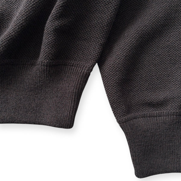【CREPUSCULE|クレプスキュール】COTTON WOOL MOSS STITCH SKIPPER/コットンウール モスステッチ スキッパー(BLUE GRAY , BURGUNDY , CHARCOAL)