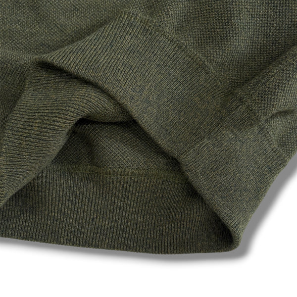 【CREPUSCULE|クレプスキュール】COTTON WOOL MOSS STITCH P/O(KHAKI , NAVY , BROWN , BLACK) 正規取扱店舗 公式オンライン通販 島根 松江 コットンニット 26FW