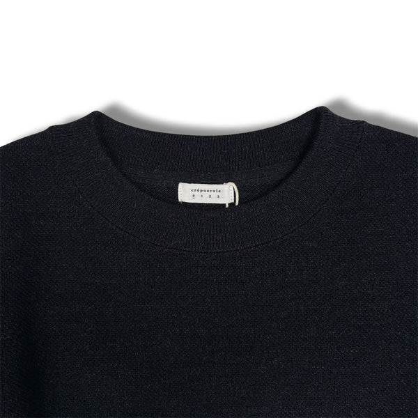 【CREPUSCULE|クレプスキュール】COTTON WOOL MOSS STITCH P/O(KHAKI , NAVY , BROWN , BLACK) 正規取扱店舗 公式オンライン通販 島根 松江 コットンニット 26FW