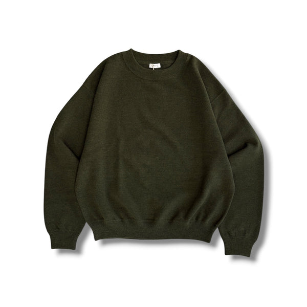 【CREPUSCULE|クレプスキュール】COTTON WOOL MOSS STITCH P/O(KHAKI , NAVY , BROWN , BLACK) 正規取扱店舗 公式オンライン通販 島根 松江 コットンニット 26FW