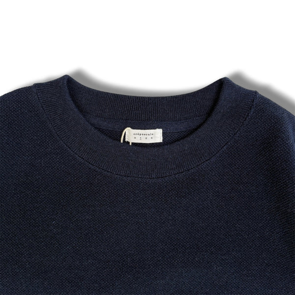 【CREPUSCULE|クレプスキュール】COTTON WOOL MOSS STITCH P/O(KHAKI , NAVY , BROWN , BLACK) 正規取扱店舗 公式オンライン通販 島根 松江 コットンニット 26FW