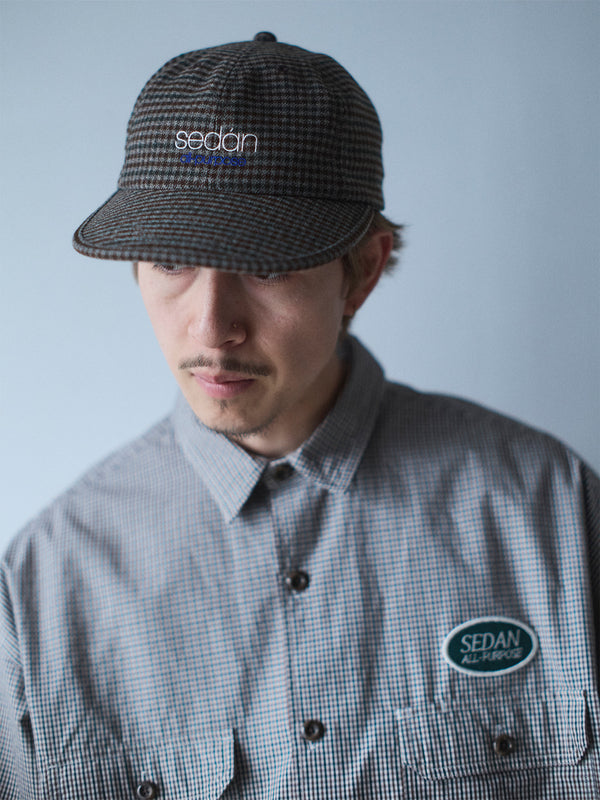 【SEDAN ALL-PURPOSE | セダンオールパーパス】CLASSIC LOGO TECH WOOL CAP/クラシックロゴテックウールキャップ(GREY PLAID)