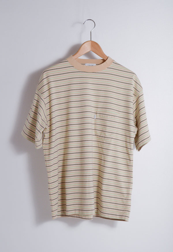 DOUBLE STITCH SS SHIRT/ダブルステッチSSシャツ(BEIGE STRIPE)