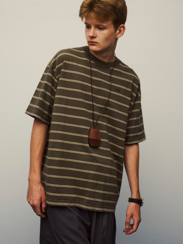 【SEDAN ALL-PURPOSE|セダンオールパーパス】STRIPED S/S TEE/ストライプS/Sティー(NAVY×BLUE,OLIVE×KHAKI)