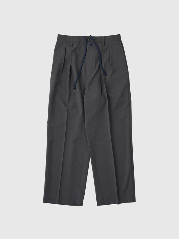 【SEDAN ALL-PURPOSE|セダンオールパーパス】VENTILATION WIDE SLACKS/ベチレーションワイドスラックス(CHARCOAL)