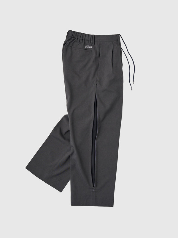 【SEDAN ALL-PURPOSE|セダンオールパーパス】VENTILATION WIDE SLACKS/ベチレーションワイドスラックス(CHARCOAL)