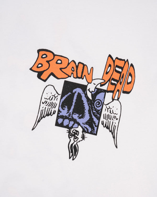 【BRAIN DEAD | ブレインデッド】COSMIC DEBRIS LONG SLEEVE SHIRT/コズミックデブリスロングスリーブシャツ(WHITE)