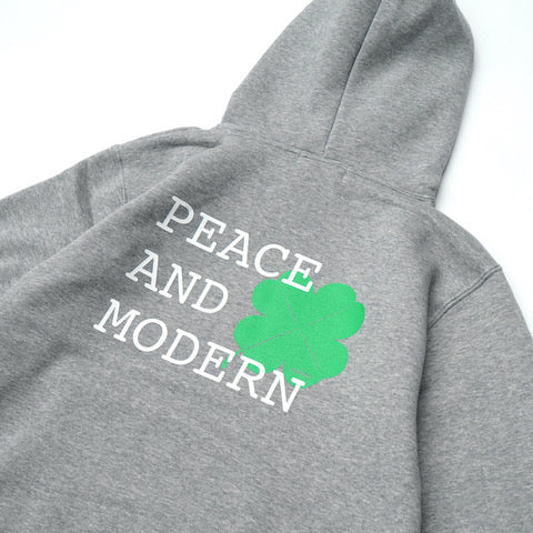 SWEAT HOODY-PEACE AND MODERN /スウェット フーディー -ピース アンド モダン(HEATHER GRAY)