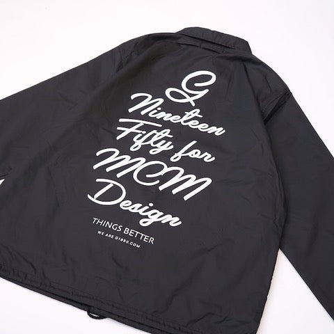 【GALLERY 1950|ギャラリー 1950】NYLON COACH JACKET/ナイロンコーチジャケット(BLACK)