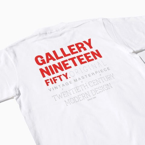 【GALLERY 1950|ギャラリー 1950】S/S TEE-TWENTIETH CENTURY (WHITE/RED)