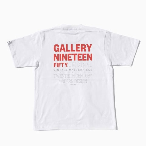 【GALLERY 1950|ギャラリー 1950】S/S TEE-TWENTIETH CENTURY (WHITE/RED)