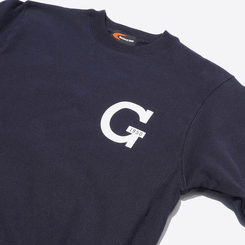【GALLERY 1950|ギャラリー 1950】SIDE PANEL SWEAT CREW-G/サイドパネルスウェットクルー G(ASH,NAVY,BLACK)