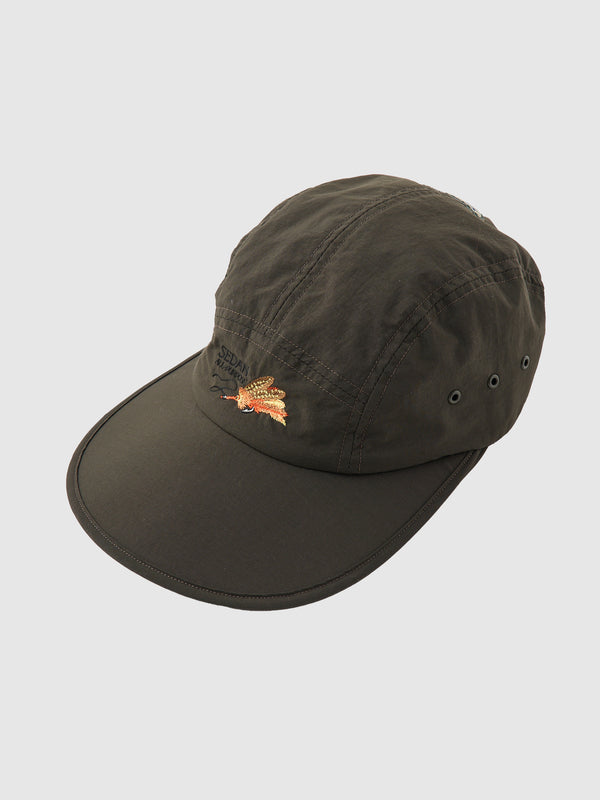 【SEDAN ALL-PURPOSE | セダンオールパーパス】FLY LOGO FISHING CAP/フライロゴフィッシングキャップ(DARK BROWN)