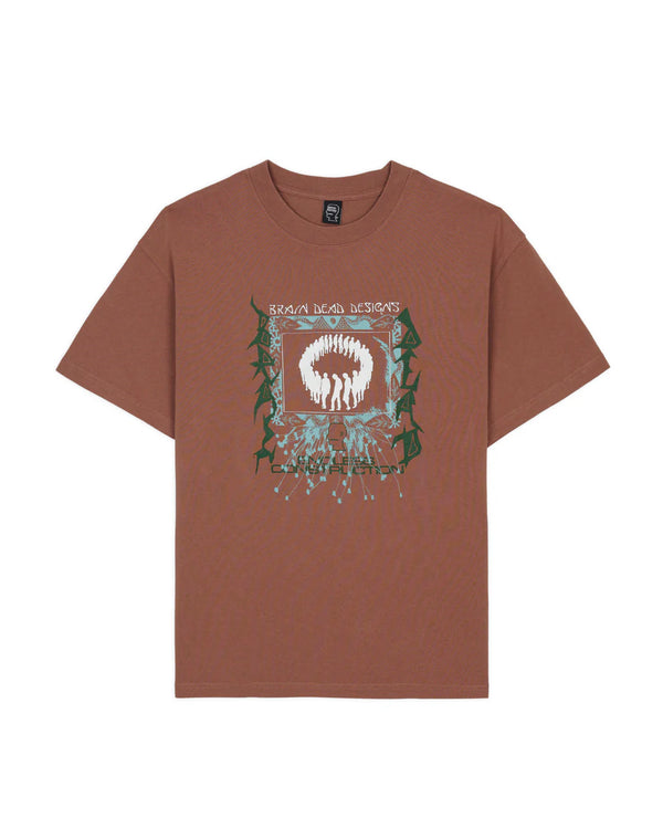 【BRAIN DEAD|ブレインデッド】ENDLESS CONSTRUCTION T-SHIRT/エンドレスコンストラクションTシャツ(NUTMEG)