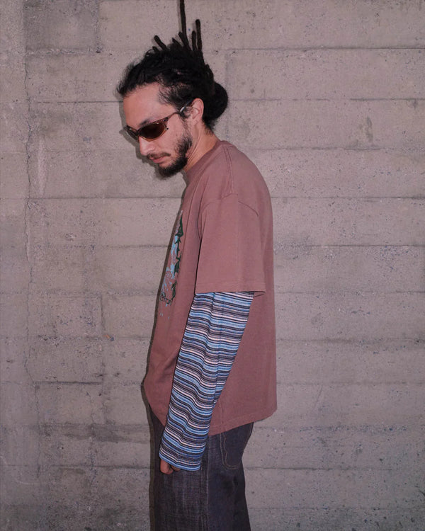 【BRAIN DEAD|ブレインデッド】ENDLESS CONSTRUCTION T-SHIRT/エンドレスコンストラクションTシャツ(NUTMEG)