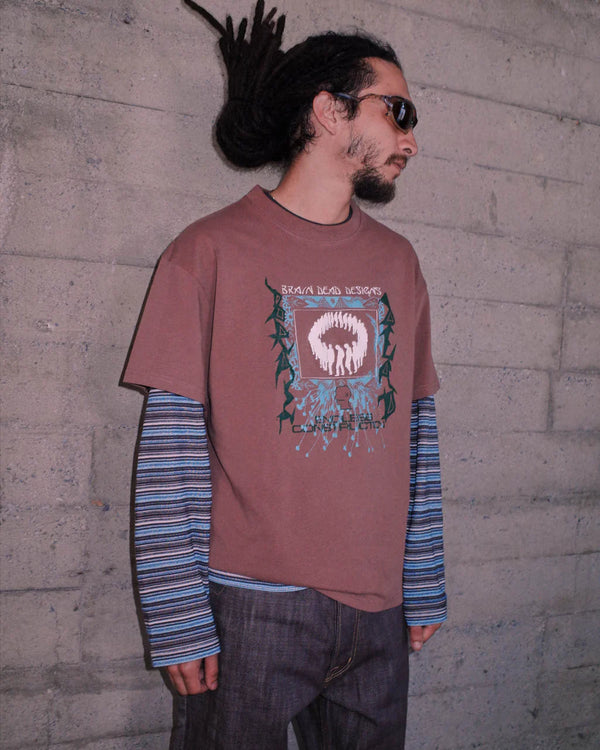 【BRAIN DEAD|ブレインデッド】ENDLESS CONSTRUCTION T-SHIRT/エンドレスコンストラクションTシャツ(NUTMEG)