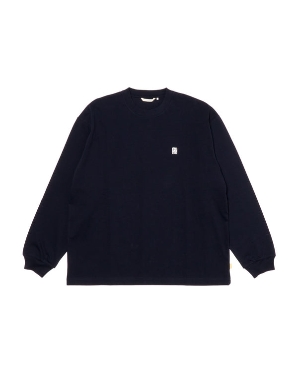 【FARAH|ファーラー】EMBROYDERY LOGO L/S TEE "FRH LOGO"/エンブロイダリーロゴL/Sティー"(WHITE , HEATHER GREY , NAVY)