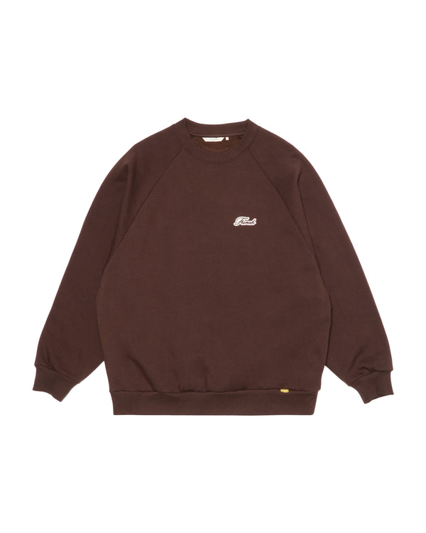 【FARAH|ファーラー】APPLIED LOGO SWEATSHIRT"SCRIPT LOGO"/アプライドロゴスウェットシャツ”スクリプトロゴ”(BROWN , NAVY , BLACK)