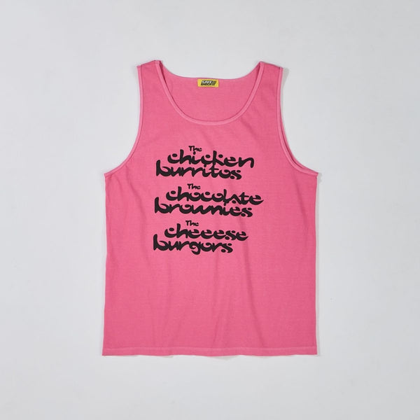 【SAVE SHOCK|セーブショック】FAVORITE FOODS TANK TOP/ファイバリットタンクトップ(PINK , WHITE , GRAY)