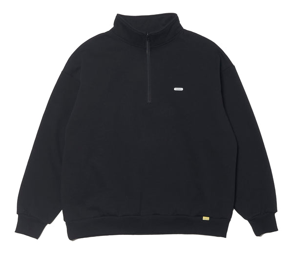 POTTING LOGO HALF ZIP SWEATSHIRT/ポッティング ロゴハーフジップスウェットシャツ(BLACK)