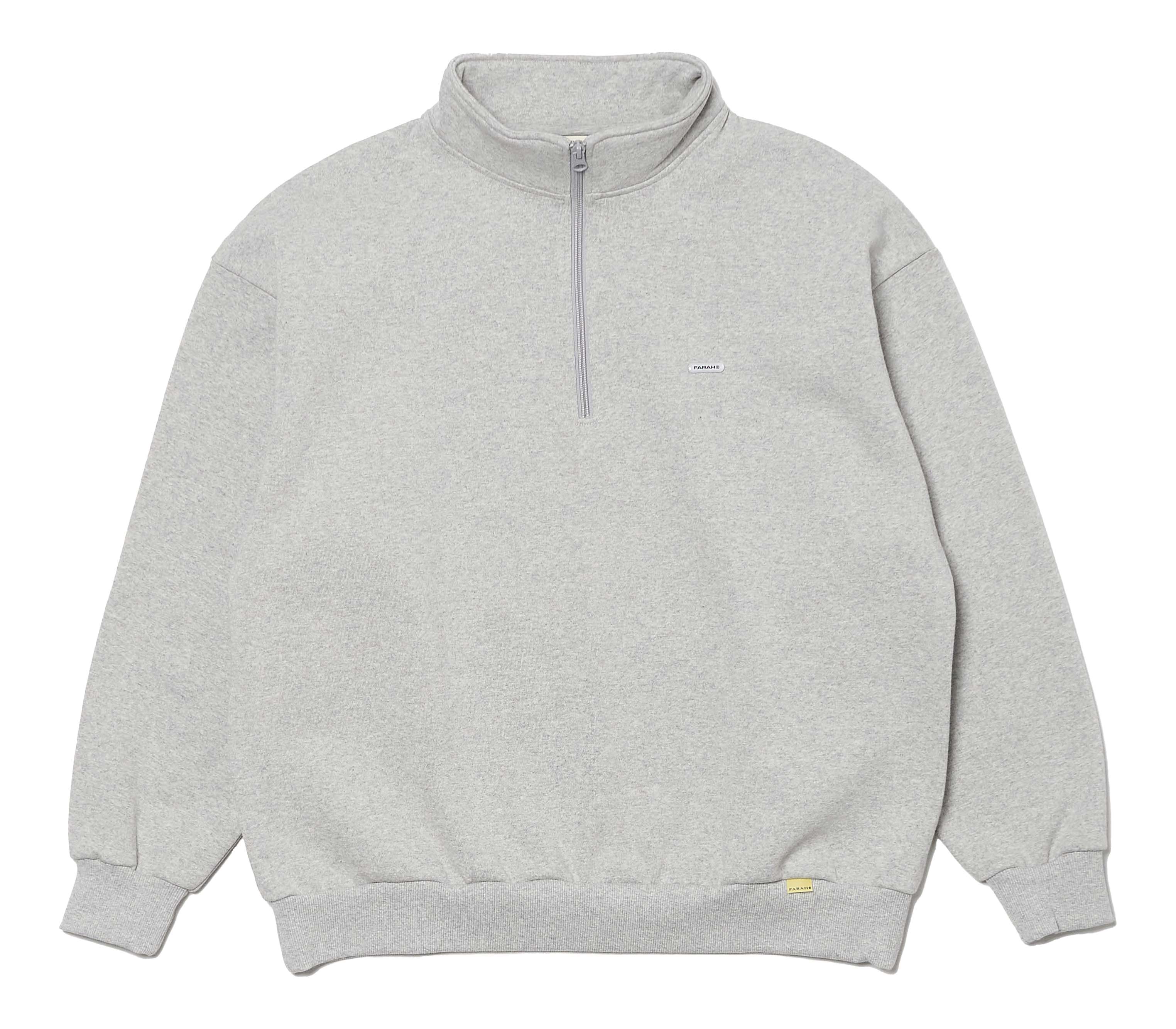 POTTING LOGO HALF ZIP SWEATSHIRT(HEATHER GREY) FARAH