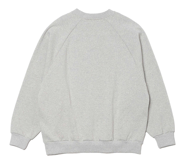 【FARAH|ファーラー】POTTING LOGO CREWNECK SWEATSHIRT/ポッティングロゴクルーネックスウェットシャツ(HEATHER GREY)